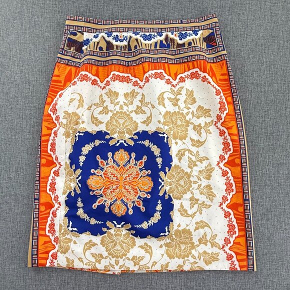 ANTONIO MELANI Dresses & Skirts - Antonio Melani Pencil Skirt Lined Scarf Print Size 4 Career, Elegant Date Night